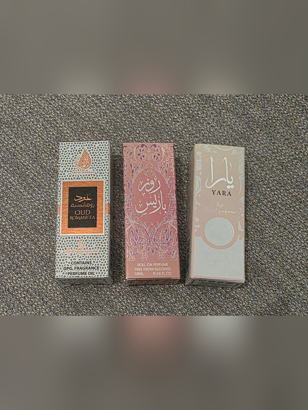 New Yara & Oud Romancea And Rose Paris Oil Trio Roll On
